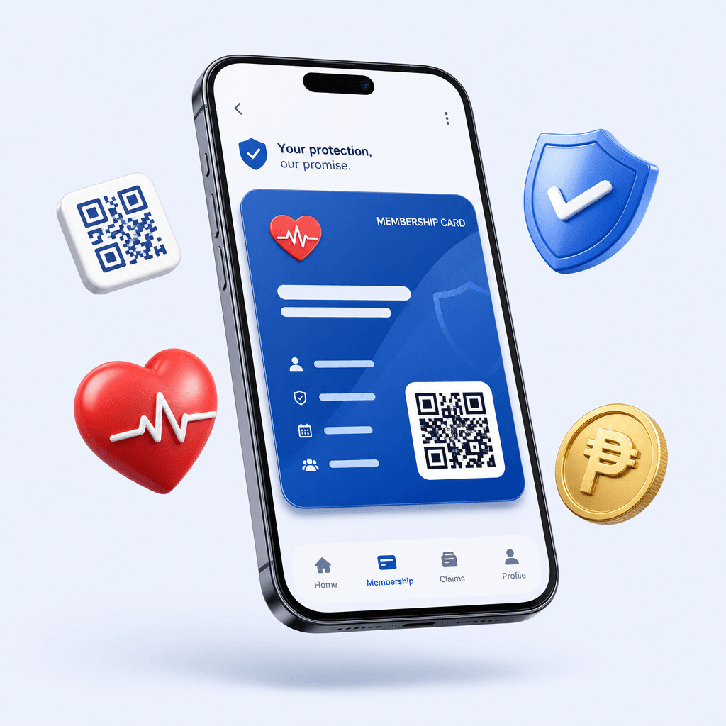 AnzenCare digital insurance card on a smartphone
